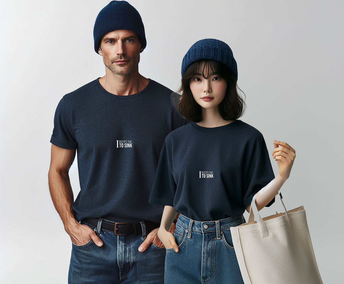 Zeevrouw I REFUSE TO SINK SMALL ART Navy blue T - SHIRT