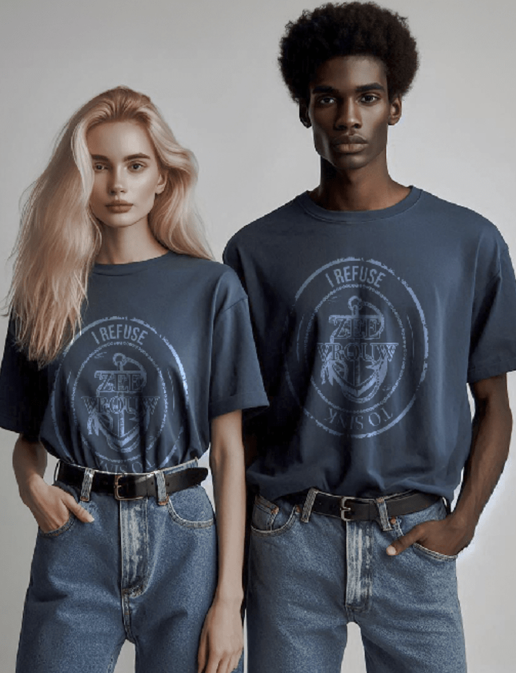 Zeevrouw anchor navy blue tshirt