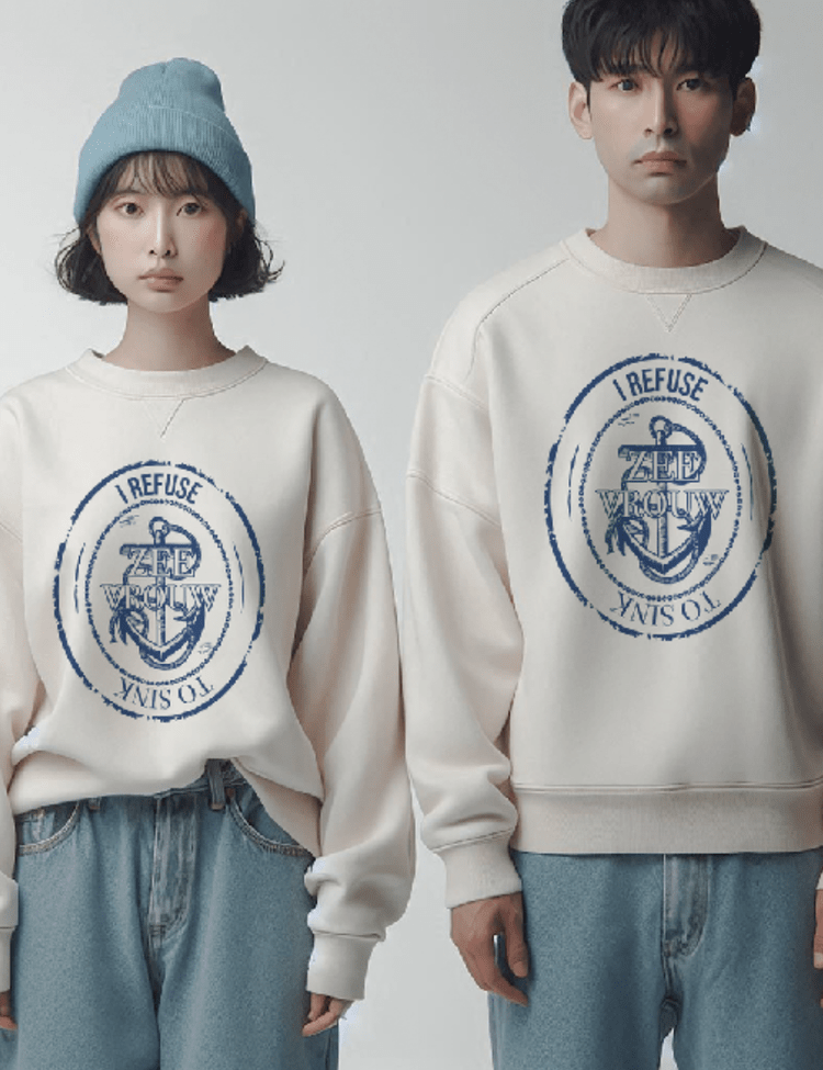 Zeevrouw anchor off white sweater