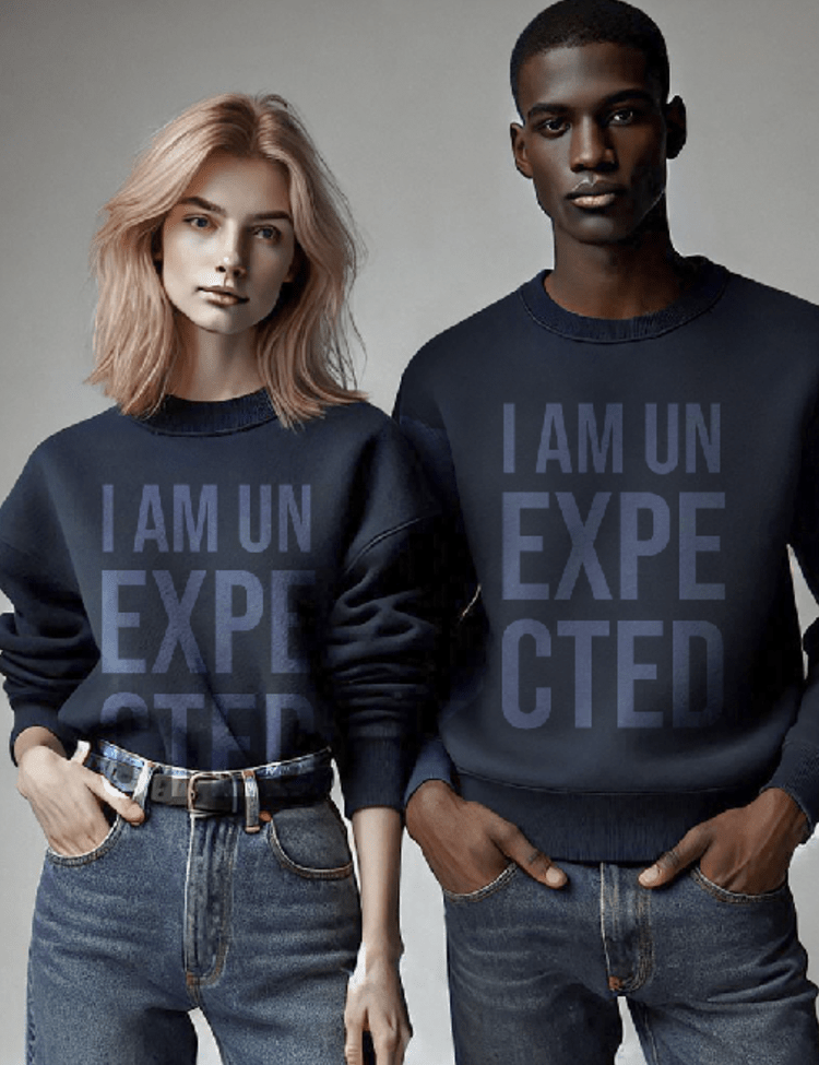 Zeevrouw i am unexpected navy blue sweater