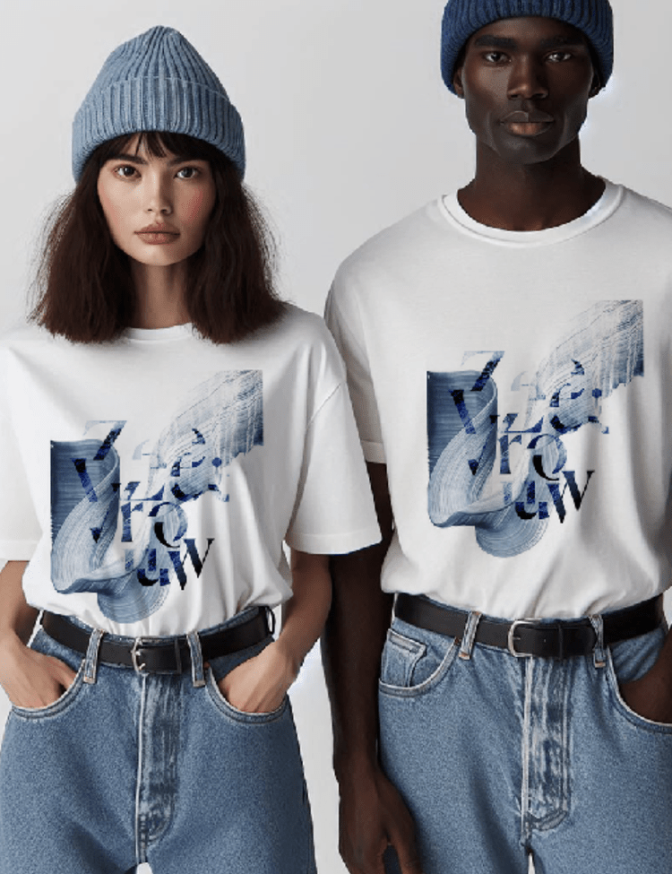 Zeevrouw wave white tshirt