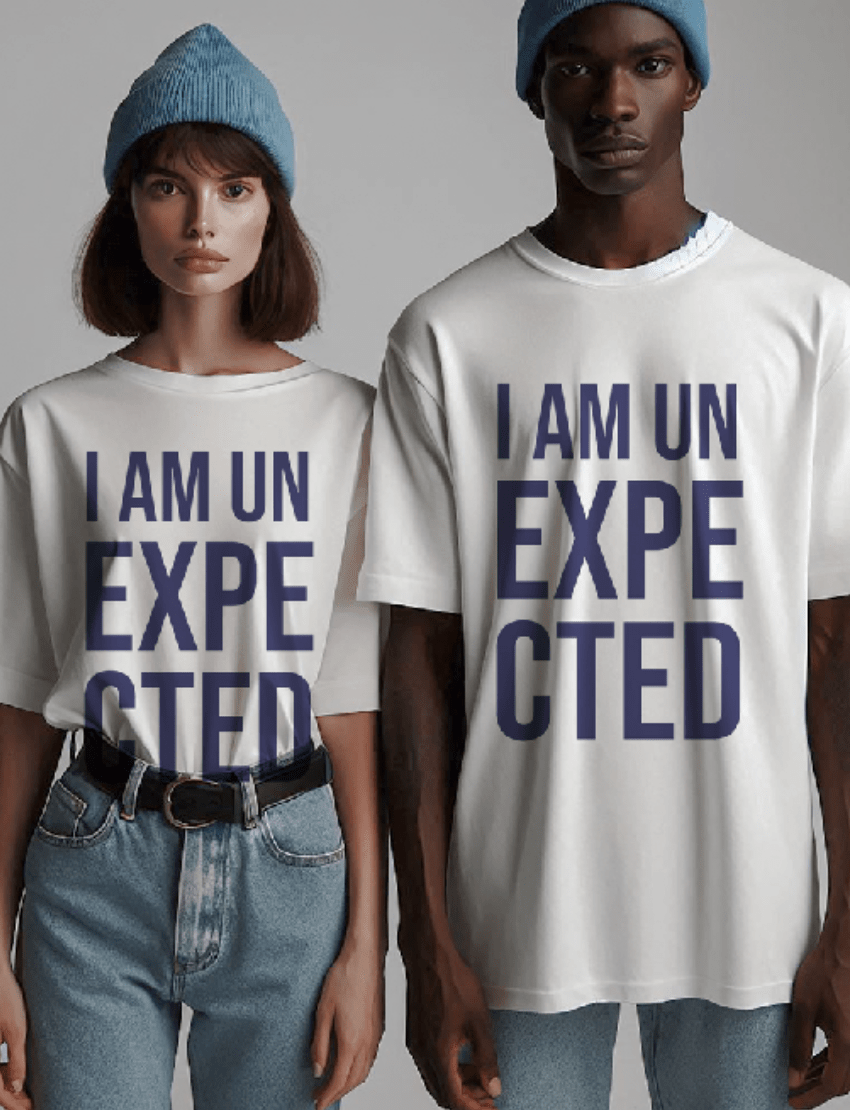 Zeevrouw I am unexpected off white tshirt 