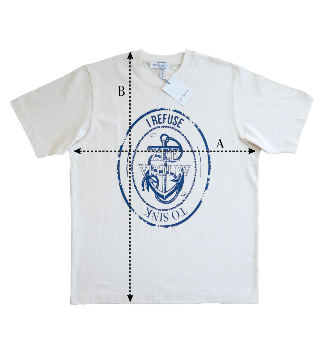 Zeevrouw Tshirt size guide
