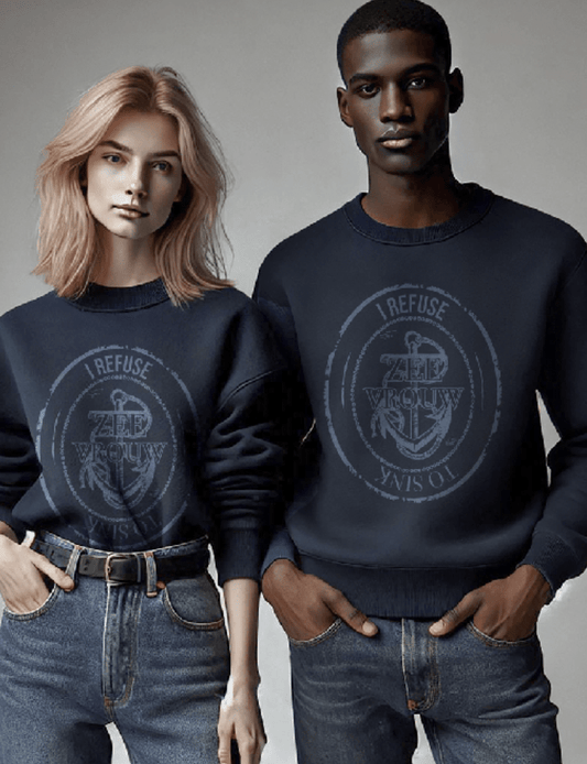Zeevrouw anchor navy blue sweater