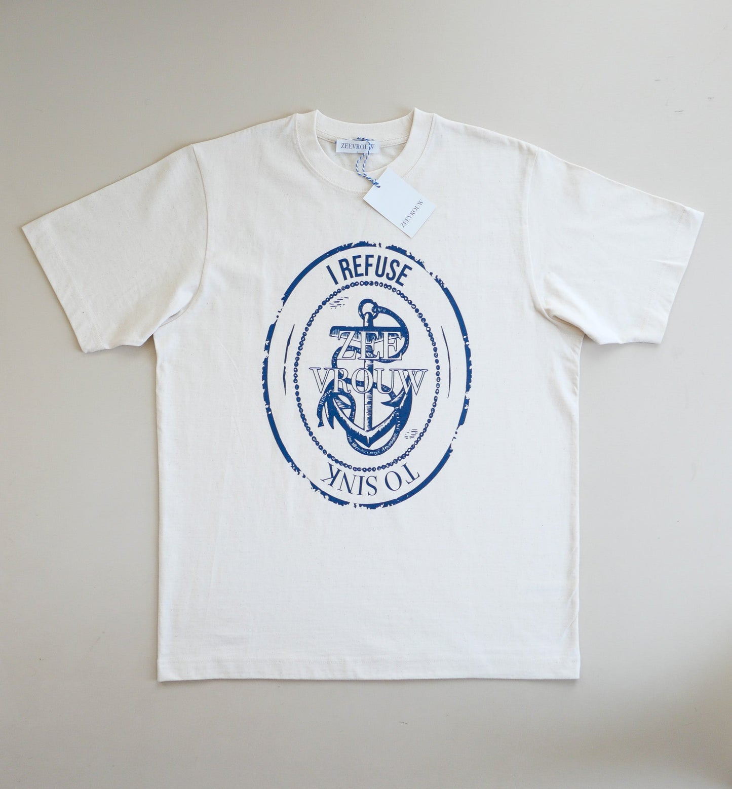 ANCHOR T - SHIRT - ZEEVROUW
