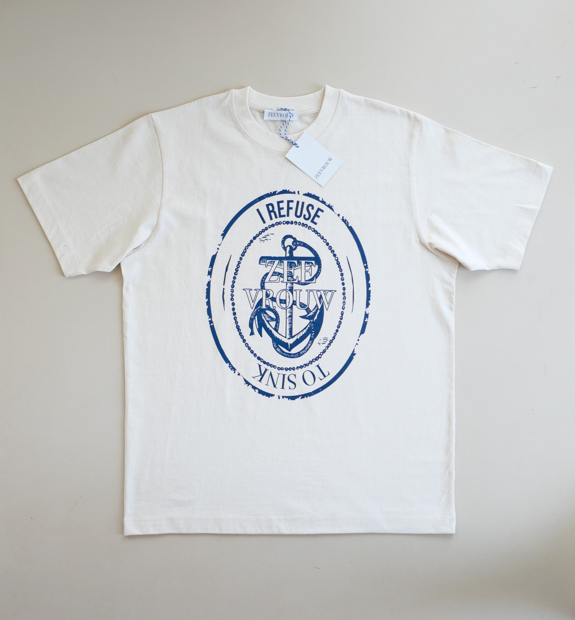 ANCHOR T - SHIRT - ZEEVROUW